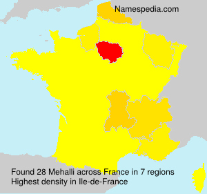 Surname Mehalli in France Surname Mehalli in France