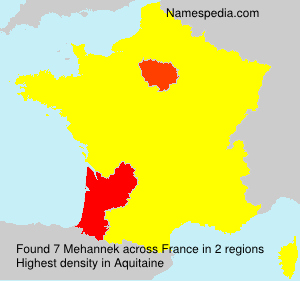 Surname Mehannek in France Surname Mehannek in France