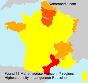 Surname Mehari in France Surname Mehari in France