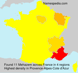 Surname Mehazem in France Surname Mehazem in France
