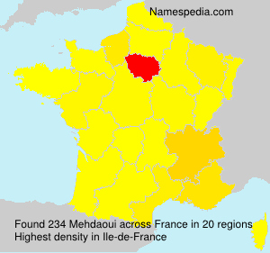 Surname Mehdaoui in France Surname Mehdaoui in France