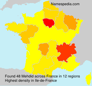 Surname Mehdid in France Surname Mehdid in France