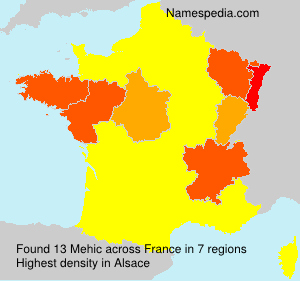Surname Mehic in France Surname Mehic in France