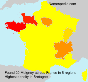 Surname Meigney in France Surname Meigney in France