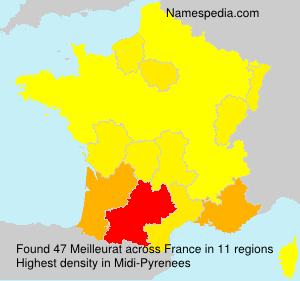 Surname Meilleurat in France Surname Meilleurat in France