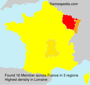 Surname Meintzer in France Surname Meintzer in France
