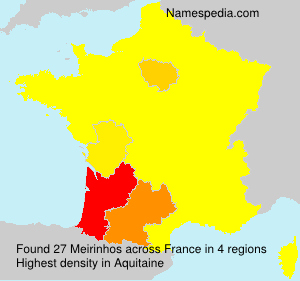 Surname Meirinhos in France Surname Meirinhos in France