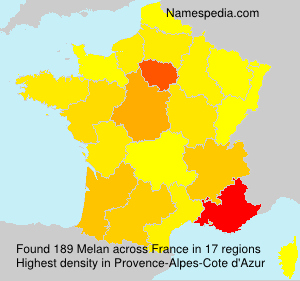 Surname Melan in France Surname Melan in France