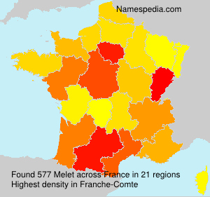 Surname Melet in France Surname Melet in France