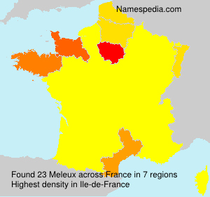 Surname Meleux in France