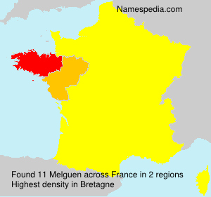 Surname Melguen in France Surname Melguen in France