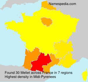 Surname Meliet in France Surname Meliet in France