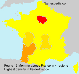 Surname Memmo in France Surname Memmo in France