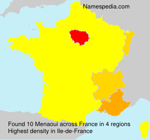 Surname Menaoui in France Surname Menaoui in France