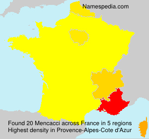 Surname Mencacci in France Surname Mencacci in France