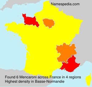 Surname Mencaroni in France