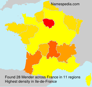 Surname Mender in France Surname Mender in France
