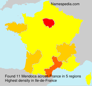 Surname Mendoca in France Surname Mendoca in France