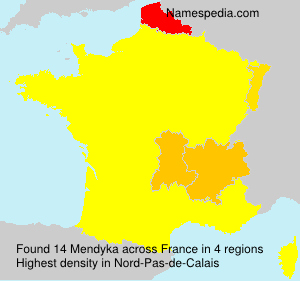 Surname Mendyka in France