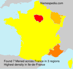 Surname Mened in France Surname Mened in France