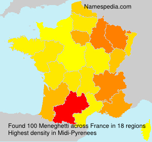 Surname Meneghetti in France Surname Meneghetti in France