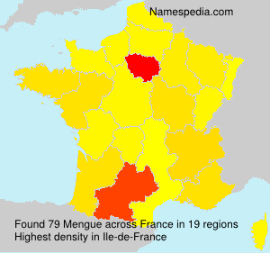 Surname Mengue in France Surname Mengue in France