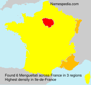 Surname Menguellati in France Surname Menguellati in France