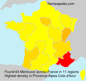 Surname Menicucci in France Surname Menicucci in France