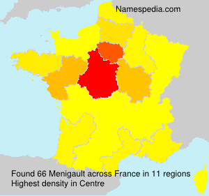 Surname Menigault in France Surname Menigault in France