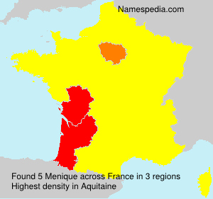 Surname Menique in France Surname Menique in France
