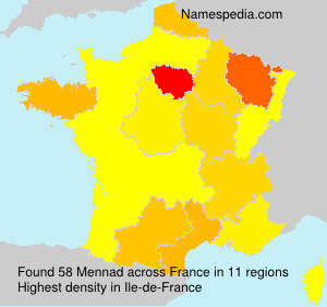 Surname Mennad in France Surname Mennad in France