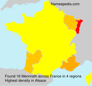 Surname Mennrath in France Surname Mennrath in France