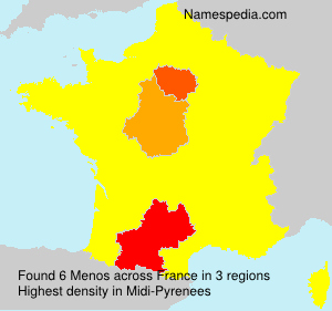 Surname Menos in France Surname Menos in France