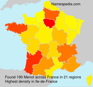 Surname Menot in France Surname Menot in France