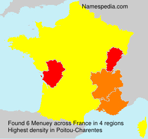 Surname Menuey in France