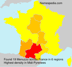Surname Menuzzo in France Surname Menuzzo in France