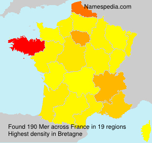 Surname Mer in France Surname Mer in France