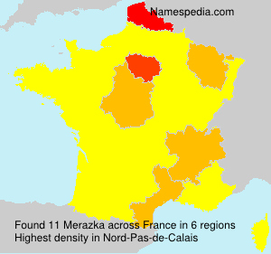 Surname Merazka in France Surname Merazka in France