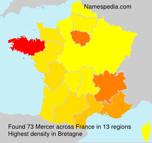 Surname Mercer in France Surname Mercer in France