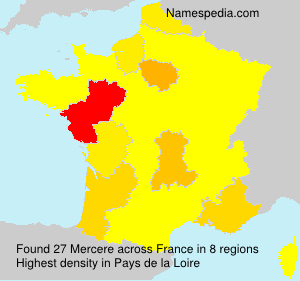 Surname Mercere in France Surname Mercere in France