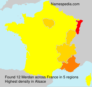 Familiennamen Merdan - France