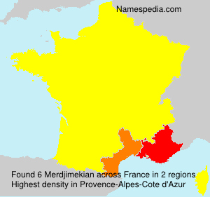 Surname Merdjimekian in France Surname Merdjimekian in France