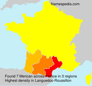 Surname Merican in France Surname Merican in France