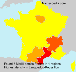 Surname Merilli in France Surname Merilli in France