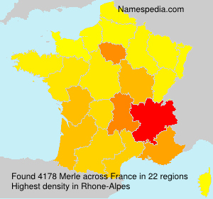 Surname Merle in France Surname Merle in France