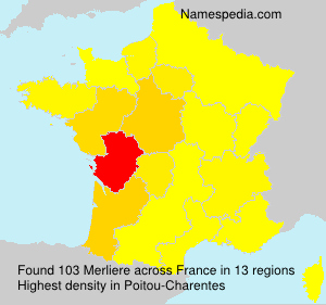 Surname Merliere in France Surname Merliere in France