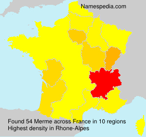 Surname Merme in France Surname Merme in France