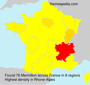 Surname Mermillon in France Surname Mermillon in France