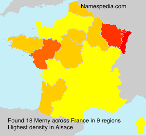 Surname Merny in France Surname Merny in France