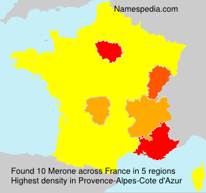 Surname Merone in France Surname Merone in France
